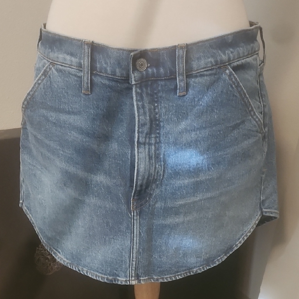 Abercrombie & Fitch Light Blue Denim Mini Skirt NWOT